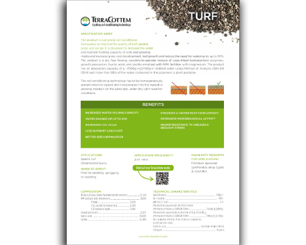 TerraCottem turf specification sheet